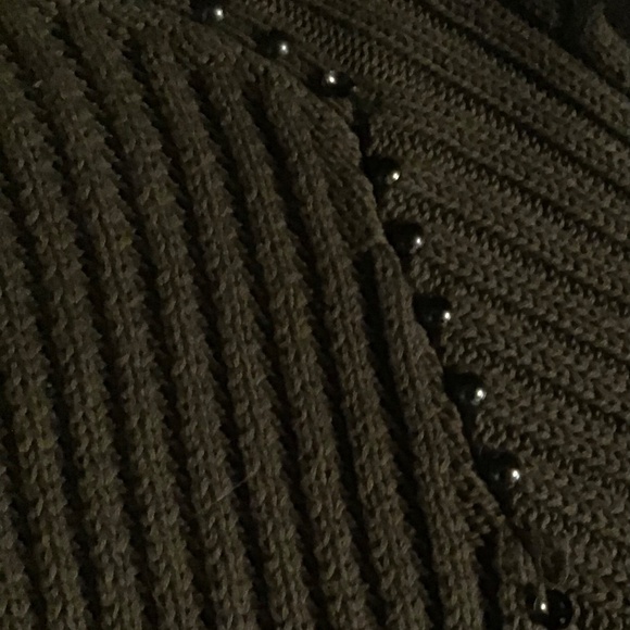 Olive Studded Sweater 1X - Picture 5 of 8